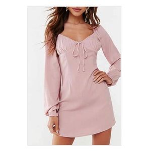 Mauve Shirred Mini Dress *new with tags*